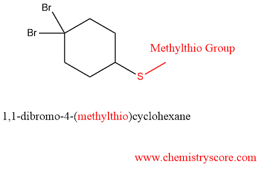 Structural reaction scheme for Alkylthio Group