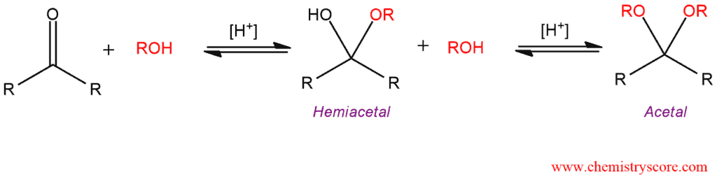 Acetal Formation Roh H Chemistryscore