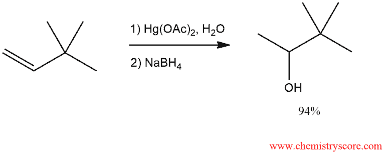 Oxymercuration [Hg(OAc)2/H2O] ChemistryScore, 45% OFF